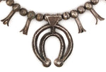 Navajo - Silver Squash Blossom Necklace c. 1950s, 17" length