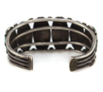 Navajo - Turquoise and Silver Row Bracelet c. 1920-30s, size 6.75