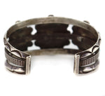Navajo - Turquoise Cluster and Silver Bracelet c. 1930-40s, size 7