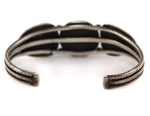 Attributed to Fred Peshlakai - Navajo - Lone Mountain Turquoise and Silver Row Bracelet c. 1940s, size 7