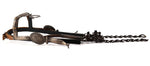 Leather Horse Headstall with Silver Conchos and Naja Pendant c. 1900, 25" x 8" x 7"