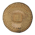 Hopi Polychrome Wicker Plaque with Kachina Pictorial c. 1940s, 12.5" diameter