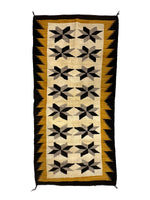 Navajo Crystal Runner with Valero Star Pictorials c. 1940s, 66" x 32"