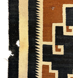 Navajo Two Grey Hills Rug c. 1930s, 72.5" x 47.5"