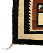 Navajo Two Grey Hills Rug c. 1930s, 72.5" x 47.5"
