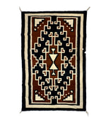 Navajo Two Grey Hills Rug c. 1930s, 72.5" x 47.5"