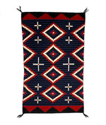 Michele Laughing-Reeves - Navajo Revival Rug with Crosses c. 1980s, 45" x 28"