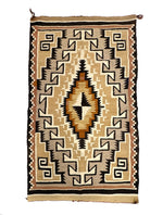 Navajo Two Grey Hills Rug c. 1940s, 56.5" x 34"