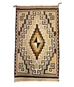 Navajo Two Grey Hills Rug c. 1940s, 56.5" x 34"