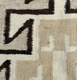 Navajo Two Grey Hills Rug c. 1940s, 56.5" x 34"