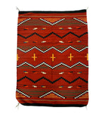 Navajo Ganado Rug with Spiderwoman Crosses c. 1980s, 62" x 44"