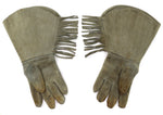 Plateau Elk Leather Beaded Gauntlets with Floral Design c. 1900-10s, 15.25" x 9"