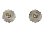 Zuni - Turquoise and Silver Post Earrings c. 1930-40s, 0.75" diameter