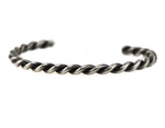 Navajo - Silver Bracelet with Rope Design c. 1940-50s, size 6.5