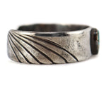 Navajo - Turquoise and Silver Asymmetrical Bracelet c. 1970s, size 6.25