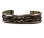 Navajo - Sterling Silver Bracelet with Rope Design c. 1940-50s, size 6