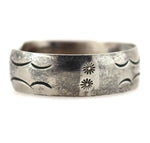 Navajo - Sterling Silver Bracelet with Stamped Design c. 1940-50s, size 6.25
