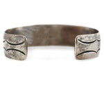 Navajo - Sterling Silver Bracelet with Stamped Design c. 1940-50s, size 6.25
