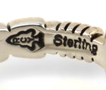 Raymond C. Yazzie (b. 1959) - Navajo - "The Rainbow People" Contemporary Lone Mountain Turquoise, 14K Gold, and Multi-Stone Inlay Sterling Silver Ring, size 8