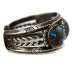 Navajo - Persian Turquoise and Silver Bracelet c. 1960s, size 6.25