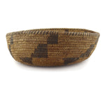Tohono O'odham Oval Basket c. 1930s, 3.5" x 14.5" x 10.25"