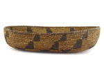 Tohono O'odham Oval Basket c. 1930s, 3.5" x 14.5" x 10.25"