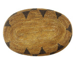Tohono O'odham Oval Basket c. 1930s, 3.5" x 14.5" x 10.25"