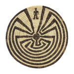 Lolita Manuel - Tohono O'odham Man in the Maze Plaque c. 1960s, 13.5" diameter