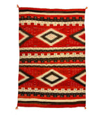 Navajo Transitional Crystal J.B. Moore Plate II Blanket c. 1890s, 88" x 61"