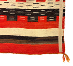 Navajo Transitional Crystal J.B. Moore Plate II Blanket c. 1890s, 88" x 61"