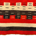 Navajo Transitional Crystal J.B. Moore Plate II Blanket c. 1890s, 88" x 61"