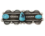 Navajo - Turquoise and Silver Pin c. 1930s, 1" x 2.5"