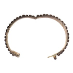 Mexican - Onyx and Sterling Silver Row Bracelet with Clasp c. 1950s, size 7.5