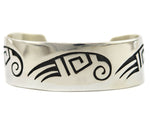 Elmer Satala, Jr. (b. 1968) - Hopi - Contemporary Sterling Silver Overlay Bracelet with Parrot Design, size 6.75