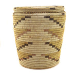 Tohono O'odham Polychrome Lidded Wastepaper Basket c. 1920-30s, 16" x 14.5"