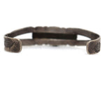 Navajo - Turquoise and Silver Bracelet with Stamped Design c. 1930-40s, size 5.75