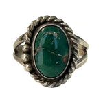 Navajo - Turquoise and Silver Ring c. 1930s, size 4