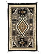 Navajo Two Grey Hills Rug c. 1958, 76" x 47.5"