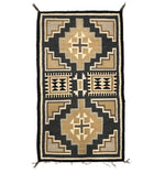 Navajo Two Grey Hills Rug c. 1960s, 45.5" x 25.5"