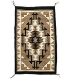 Navajo Two Grey Hills Rug c. 1970s, 41" x 25"