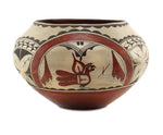 Zia Polychrome Jar with Rainbird Design c. 1920-30s, 10.75" x 16.5"