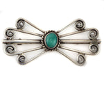 Navajo - Turquoise and Silver Pin c. 1930-40s, 1" x 2.25"