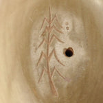 Glendora Fragua Daubs (b. 1958) - Jemez Redware Sgraffito Seed Jar with Malachite Inclusion and Lizard Pictorial c. 1980-90s, 1.75" x 1.75" x 2.5"