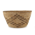 Pima Basket with Checkered Design c. 1920s, 3.25" x 6"