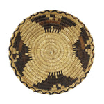 Tohono O'odham Polychrome Plaque with Eagle Pictorials c. 1940s, 7.5" diameter