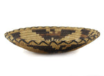 Tohono O'odham Polychrome Plaque with Eagle Pictorials c. 1940s, 7.5" diameter