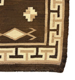 Navajo Two Grey Hills Rug with Waterbugs c. 1920s, 77" x 55.5"
