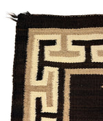 Navajo Two Grey Hills Rug with Waterbugs c. 1920s, 77" x 55.5"