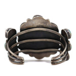 Navajo - Tyrone Turquoise Cluster and Silver Bracelet c. 1940s, size 7