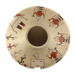 Ida Sahmie (1960-2026) - Navajo Polychrome Jar with Incised Rainbow God c. 1988, 6.5" x 8.75"